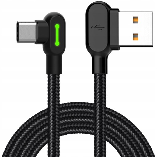 Kabel USB - USB typ C, 0,5 m, Kątowy, 90°