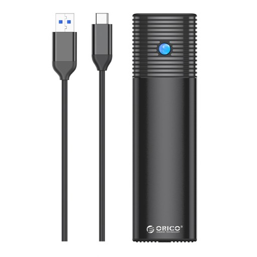 Orico Obudowa do dysku czarna M.2 SATA USB-C 5Gbps, slim + kabel, do 4 TB