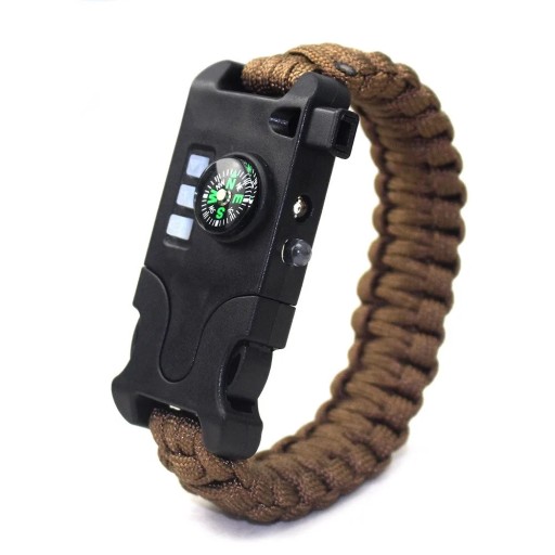 Outdoor Multifunctional Survival Laser Flashlight Paracord Bracelet 7 in 1