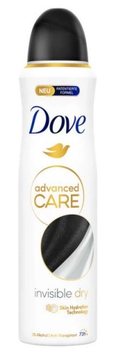 DOVE WOMAN ADVANCED CARE INVISIBLE DRY 150ml antyperspirant spray 0% alko