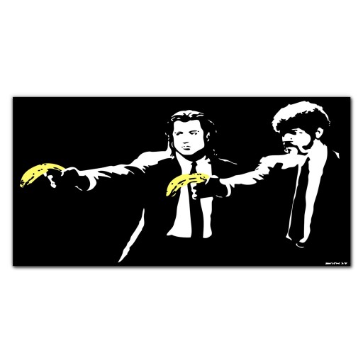 Foto-obraz na płótnie Pulp fiction Banksy 100x50