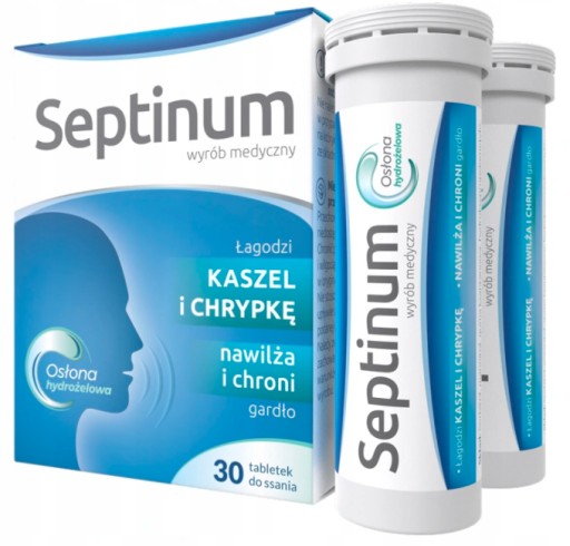 SEPTINUM 30 tab. do ssania KASZEL, BÓL GARDŁA