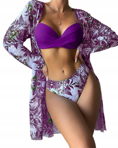 STRÓJ KĄPIELOWY BIKINI NARZUTKA PAREO KOLORY