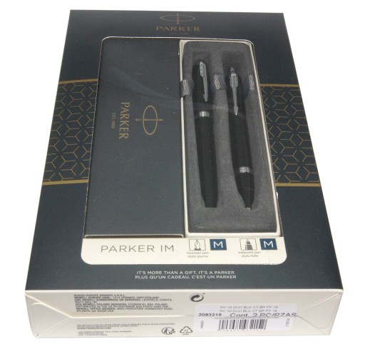 PARKER DŁUGOPIS + PIÓRO WIECZNE IM BLACK CT