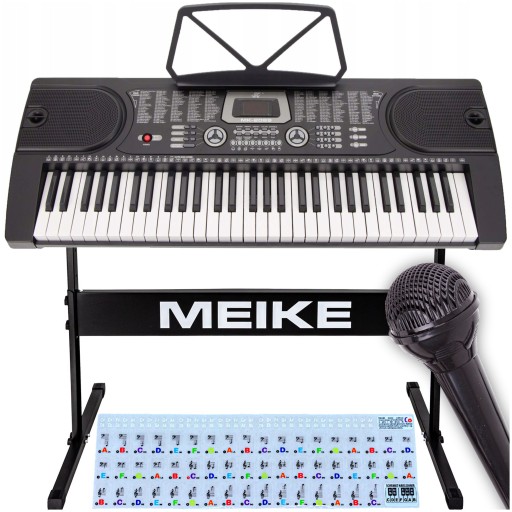 PIANINO dla DZIECI KEYBOARD z MIKROFONEM STOJAK do Keyboardu PULPIT do NUT