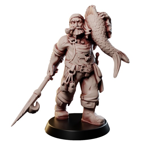 Figurka GM Pirat z rybą RPG D&D