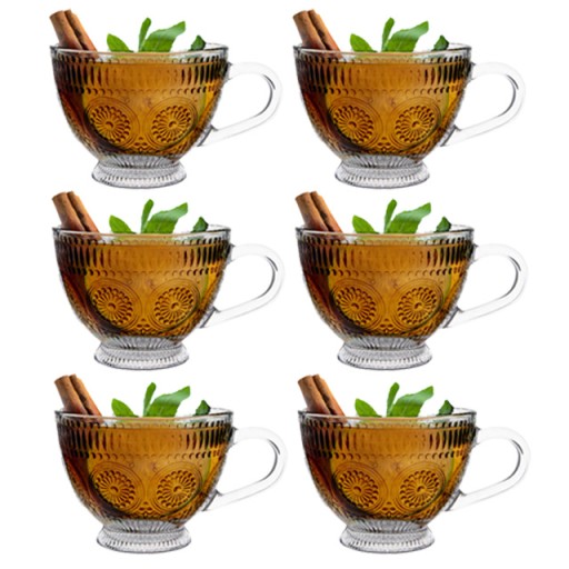 SZKLANKI DO KAWY LATTE HERBATY FILIŻANKI ZESTAW 6x