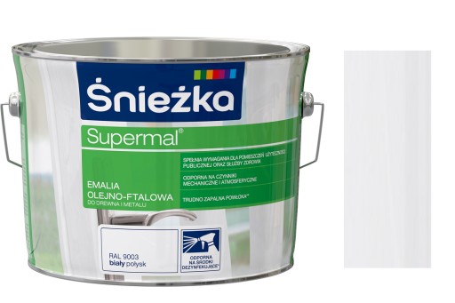 ŚNIEŻKA EMALIA OLEJNO-FTALOWA 2.5L BIAŁA 9003