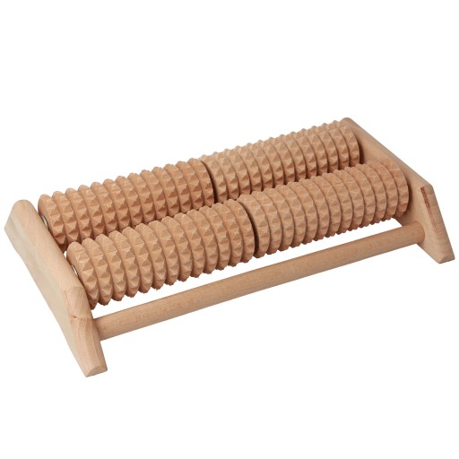 MASAŻER DO STÓP DREWNIANY ROLLER DWURZĘDOWY MASAŻ