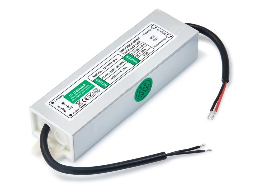 ZASILACZ 12V 10W 0.8A IP67 WODOODPORNY DO TAŚM LED