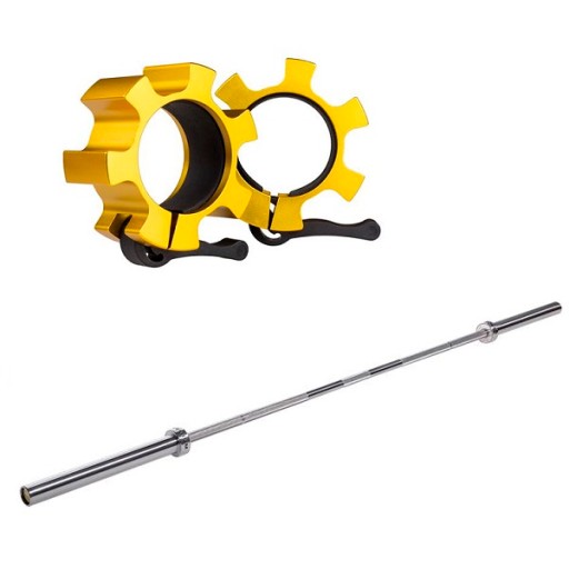GO1100 GRYF OLIMPIJSKI 20KG 2200MM HMS PREMIUM + ZG1500 GOLDEN ZACISKI LOCK