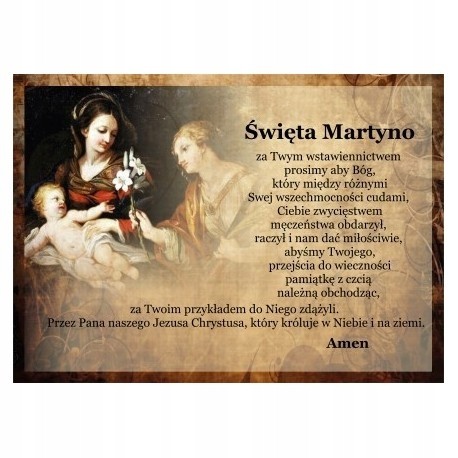 Pocztówka 44. Mój Patron - św. Martyna