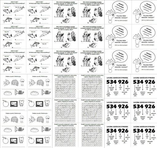 Karty pracy PDF Wklejki 80str A4. Klasa 3 SP Cz6