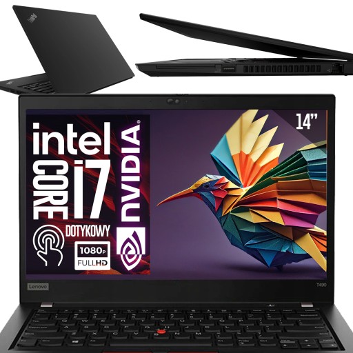 MAŁY i LEKKI Lenovo 14 Dotykowy ThkinPad T490 16GB SSD 512GB Nvidia MX250