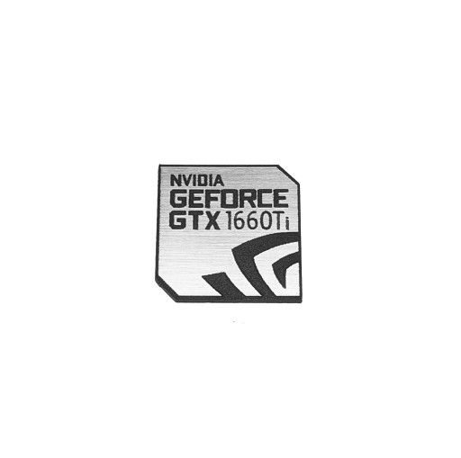 Naklejka Emblemat NVIDIA GTX 1660 Ti srebrna 18x18