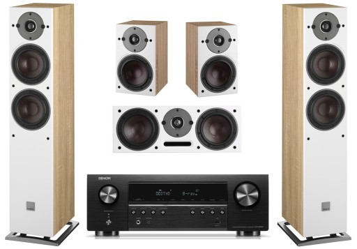 DALI OBERON JASNY DĄB, KINO 5.0 Z DENON AVC-S660H