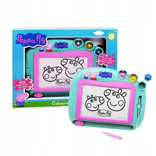 ŚWINKA PEPPA ZNIKOPIS MAGNETYCZNY 3 STEMPLE oryginał HASBRO