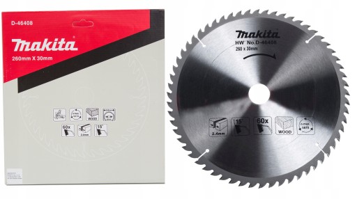 Tarcza tnąca Makita 260x30 60z do drewna D-46408