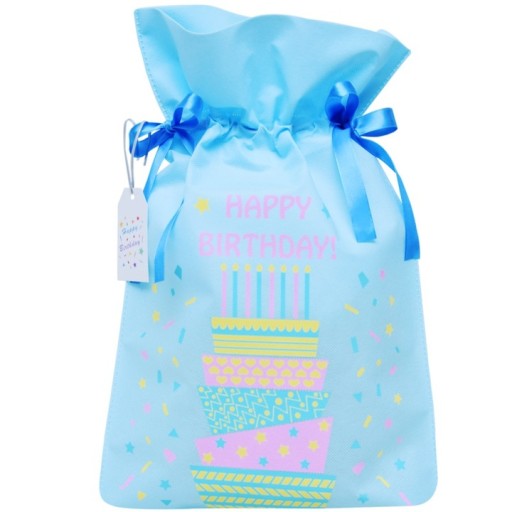 WOREK TORBA NA PREZENT NA URODZINY 30x45cm HAPPY BIRTHDAY