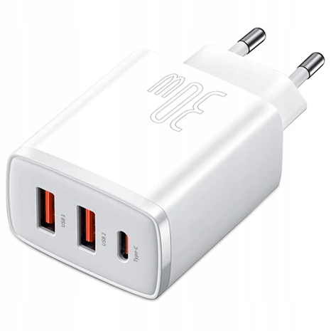BASEUS ŁADOWARKA SIECIOWA USB USB-C 30W PD QC 3.0