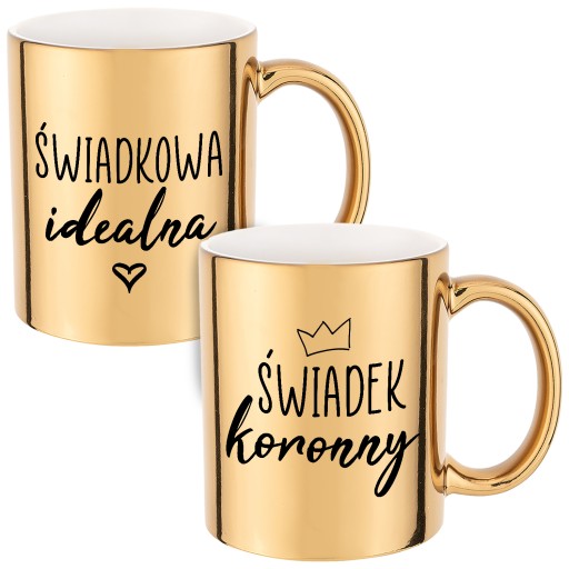 ZESTAW 2 Kubków dla Par ŚWIADKOWIE IDEALNI Prezent