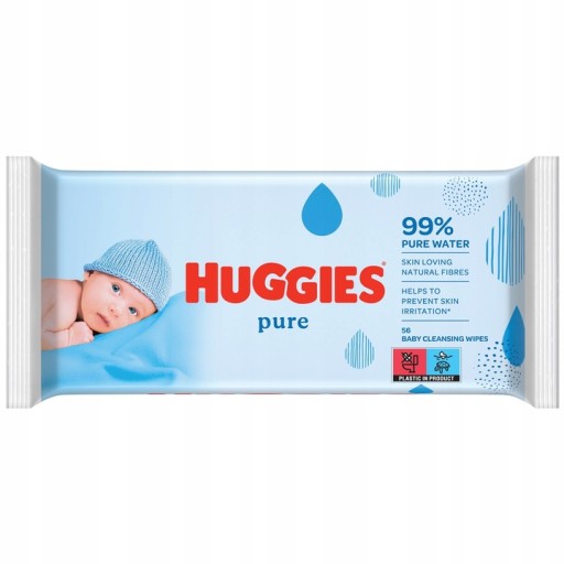 HUGGIES Chusteczki nawilżane dla dzieci Pure 56szt
