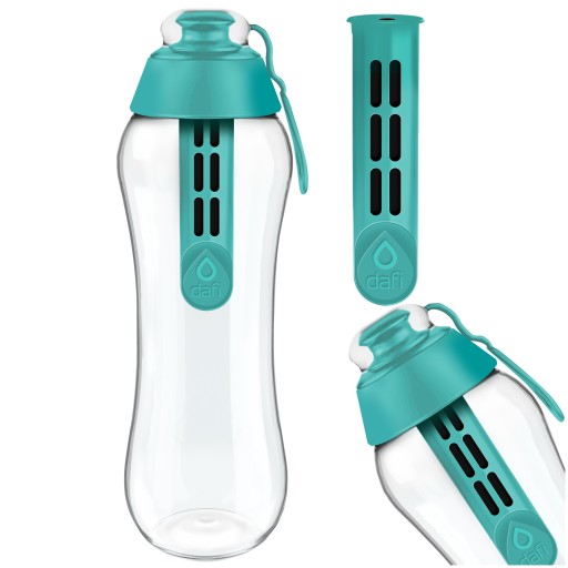 Bidon do szkoły 500ml turkusowy / Butelka filtrująca Dafi 0,5l + wkład