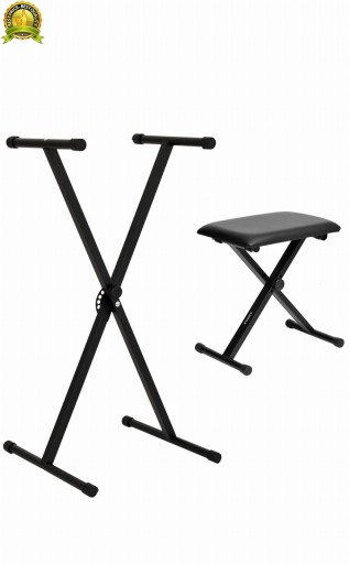 STATYW POD KEYBOARD / PIANINO / ORGANY + ŁAWA / SIEDZISKO