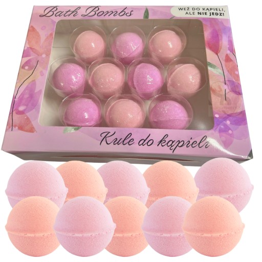 Zestaw Musujące Kule do kąpieli lawenda orchidea 10 x 25g
