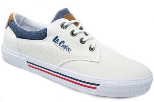 Buty Trampki męskie Lee Cooper tenisówki białe obuwie sportowe niskie 45