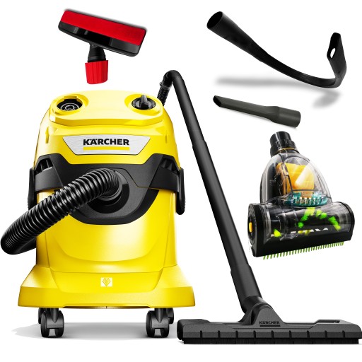 ODKURZACZ PRZEMYSŁOWY KARCHER WD4 SUCHO/MOKRO ZESTAW DO SIERŚCI UNIWERSALNY