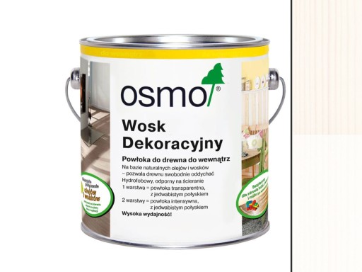 OSMO 3186 wosk dekoracyjny MATOWA BIEL 2,5L