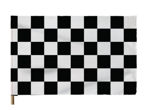 FLAGA SZACHOWNICA 80x50 cm Sygnałowa Wyścigowa Meta - tunel na kij