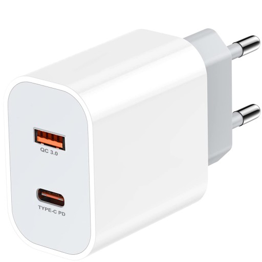 SZYBKA ŁADOWARKA SIECIOWA USB QC 3.0 + USB-C PD