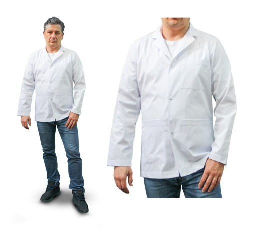 FARTUCH BLUZA MEDYCZNA DŁUGI RĘKAW NAPY r.5XL