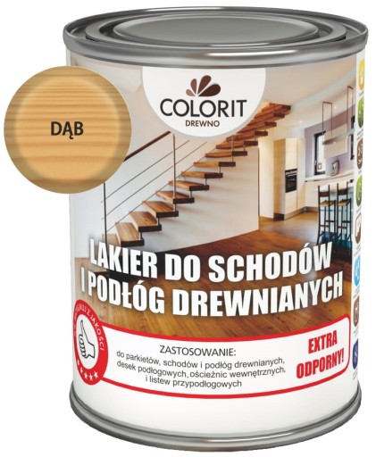COLORIT LAKIER DO PODŁÓG I SCHODÓW 0,75L DĄB