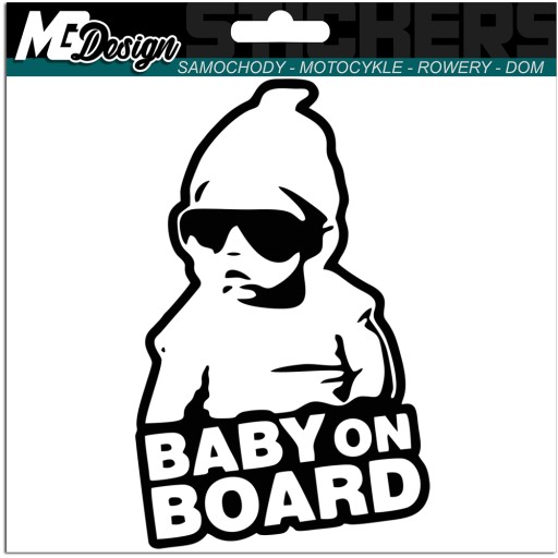 NAKLEJKA na samochód BABY IN CAR ON BOARD 15x9cm