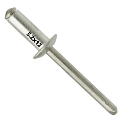 NITY ZRYWALNE ALUMINIOWE 3.2x12mm NIT 50 SZTUK