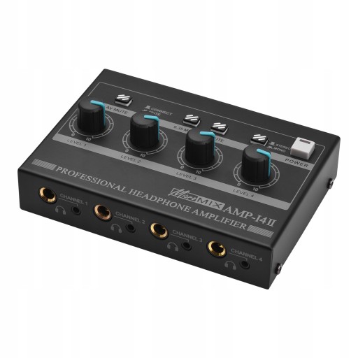 AMP-14 4-Channel Headphone Amplifier Compact Stere