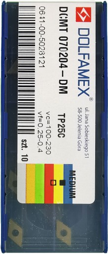 Płytki DCMT 070204-DM TP25C DOLFAMEX