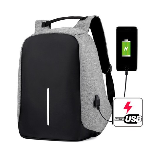 PLECAK LAPTOPA ANTYKRADZIEŻOWY MIEJSKI PORT USB 2