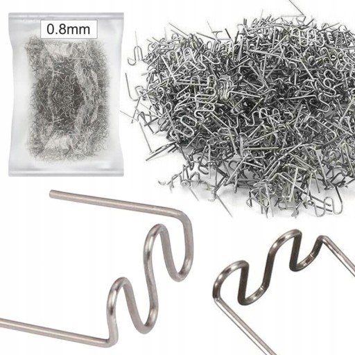 ZSZYWKI DO ZGRZEWARKI PLASTIKU ZGRZEWARKA ZSZYWACZ FALA 0,8MM 500 szt.