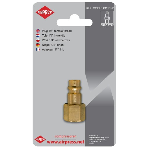 WTYK Z GWINTEM WEWNĘTRZNYM 1/4'' AIRPRESS 4311552