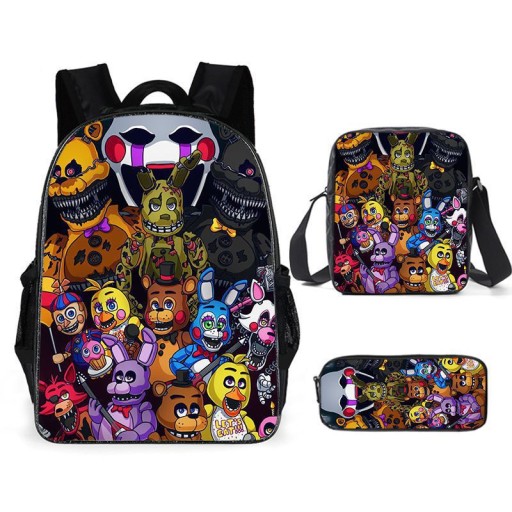 FNAF ZESTAW SZKOLNY PLECAK A4 TORBA PIÓRNIK Wysoka Jakość