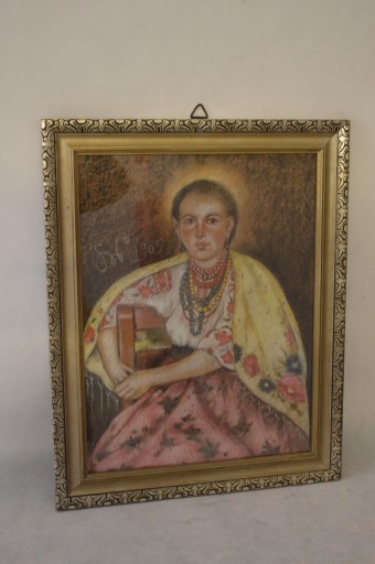 WYSPIAŃSKI 1905- PORTRET GÓRALKI - PASTEL