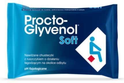 Procto-Glyvenol Soft, nawilżane chusteczki dla osób z hemoroidami, 30 sztuk