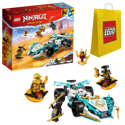 KLOCKI LEGO NINJAGO 71791 MOC ZANEA COLEA WYŚCIGÓWKA SPINJITZU + TORBA