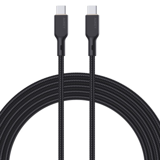 Aukey Kabel USB-C - USB-C 2.0, PD 100W, oplot 1,8m