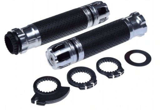 MANETKI LEOSHI SREBRNE KOMPLET LEWA PRAWA 22MM