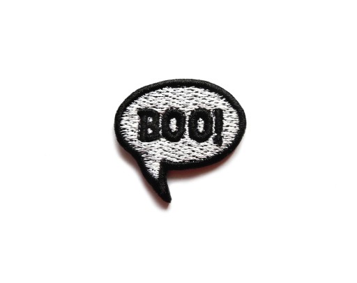 Komiksowa Haftowana Naszywka na odzież Boo! łatka